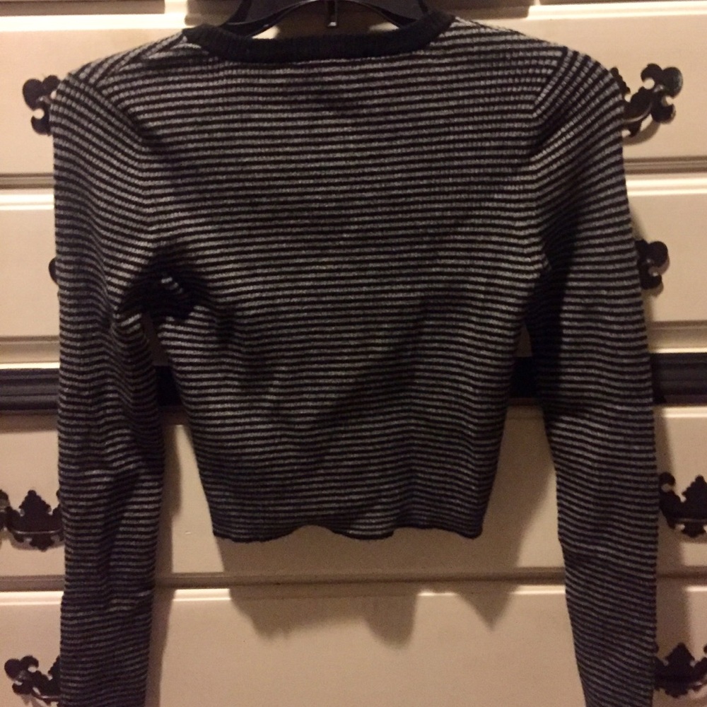 NWOT Brandy Melville striped crop sweater - Picture 2 of 5